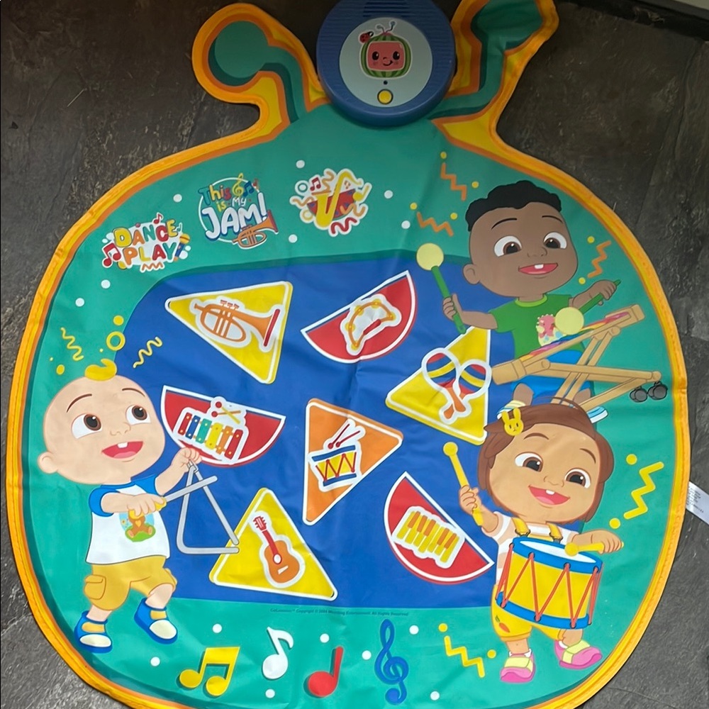 Cocomelon Musical Play Mat for Kids - Green and Yellow